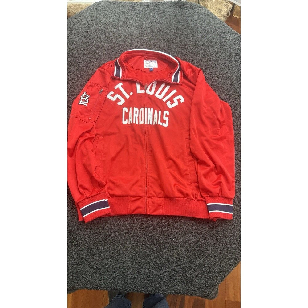 St. Louis Cardinals Jacket Mens 2XL Red MLB Baseball Genuine Merchandise Logo